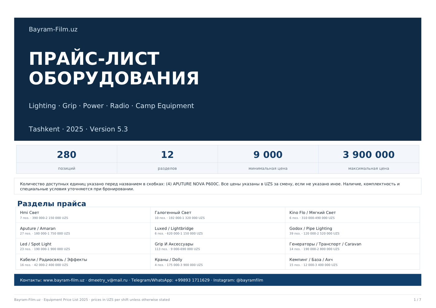 Превью клиентского прайса Bayram-Film 2025